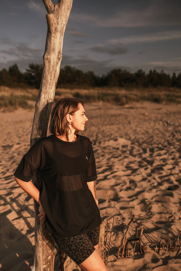 Black Mesh T-Shirt