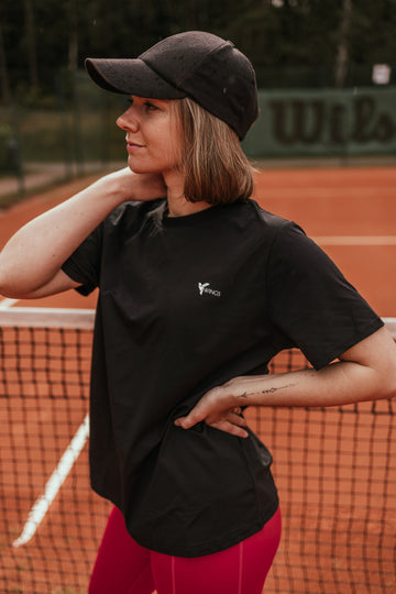 Melns Stretch T-krekls