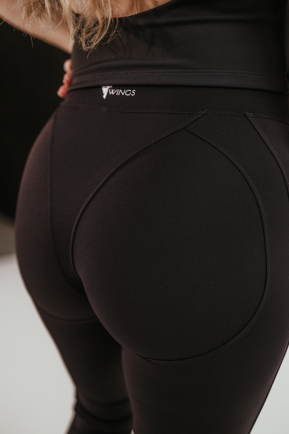 Black Contour Seam Tights