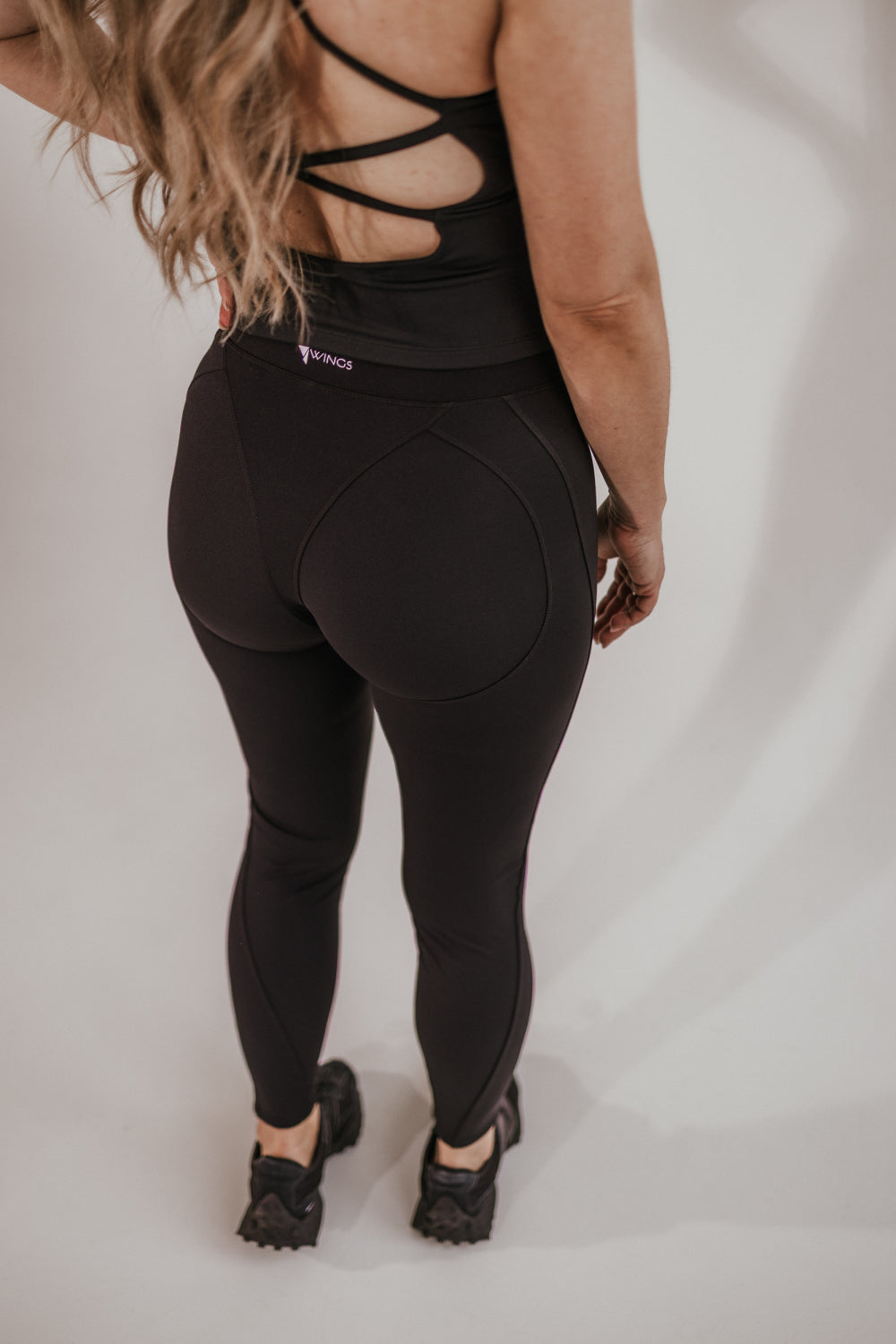 Black Contour Seam Tights