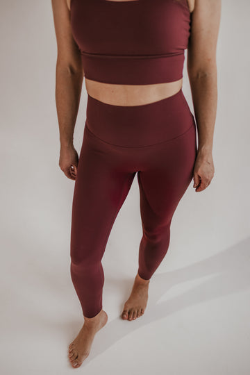 Burgundy Seamless Tights
