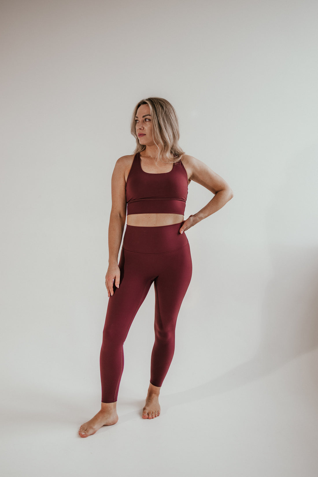 Burgundy Seamless Tights