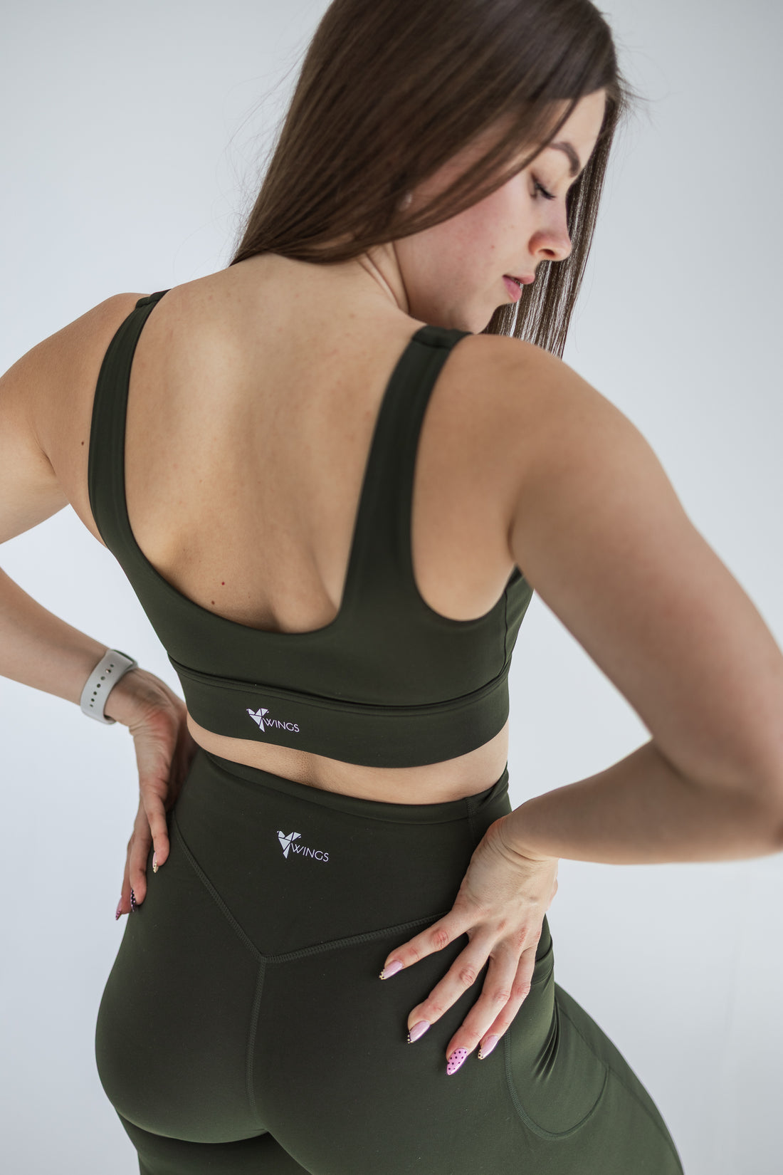 Compression Fit Deep Green augsta atbalsta krūšturis