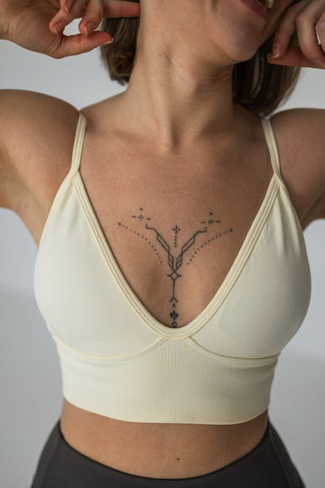 Butter Yellow High Support Strap Bra