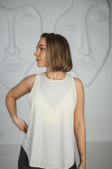 Butter Yellow Open Back Tank Top