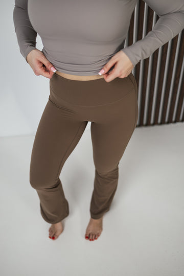 Cappuccino Sculpt Flare Tights