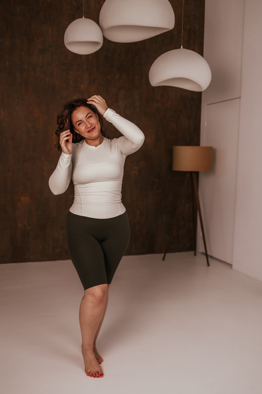 Khaki Seamless Biker Shorts