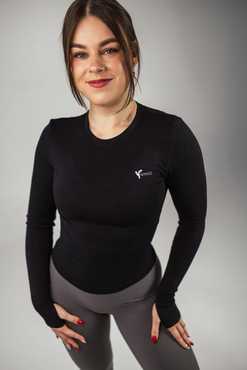 Black Sculpt Motion Long Sleeve Top