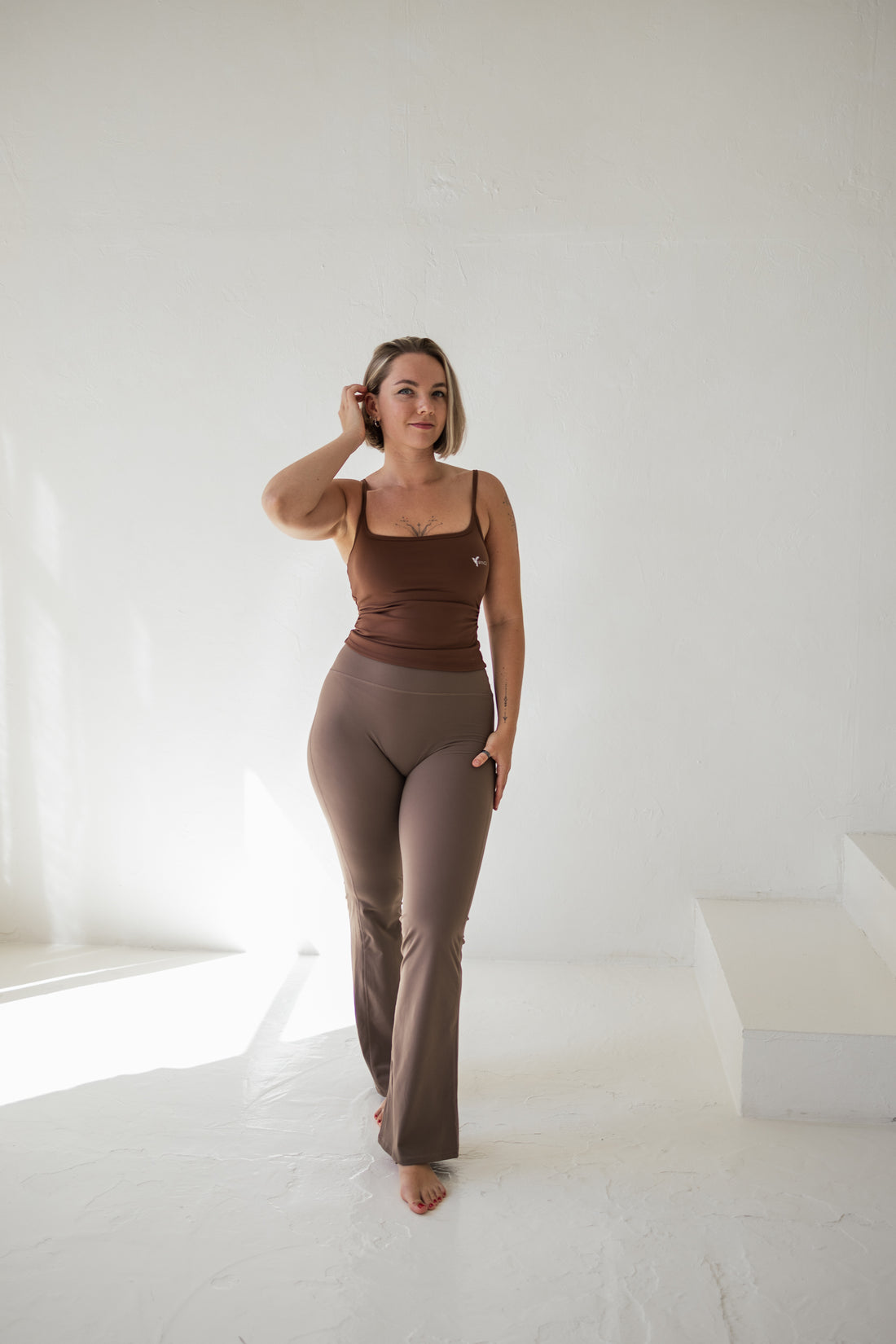 Chocolate Strap High Support Top