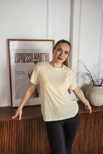 Butter Yellow Flowy T-Shirt