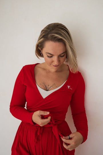 Scarlet Wrap Long Sleeve Jacket