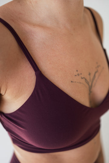 Deep Plum Aura High Support Bra
