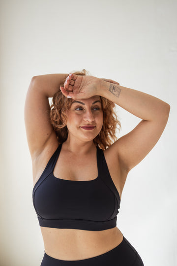 Black Performance High Support Bra