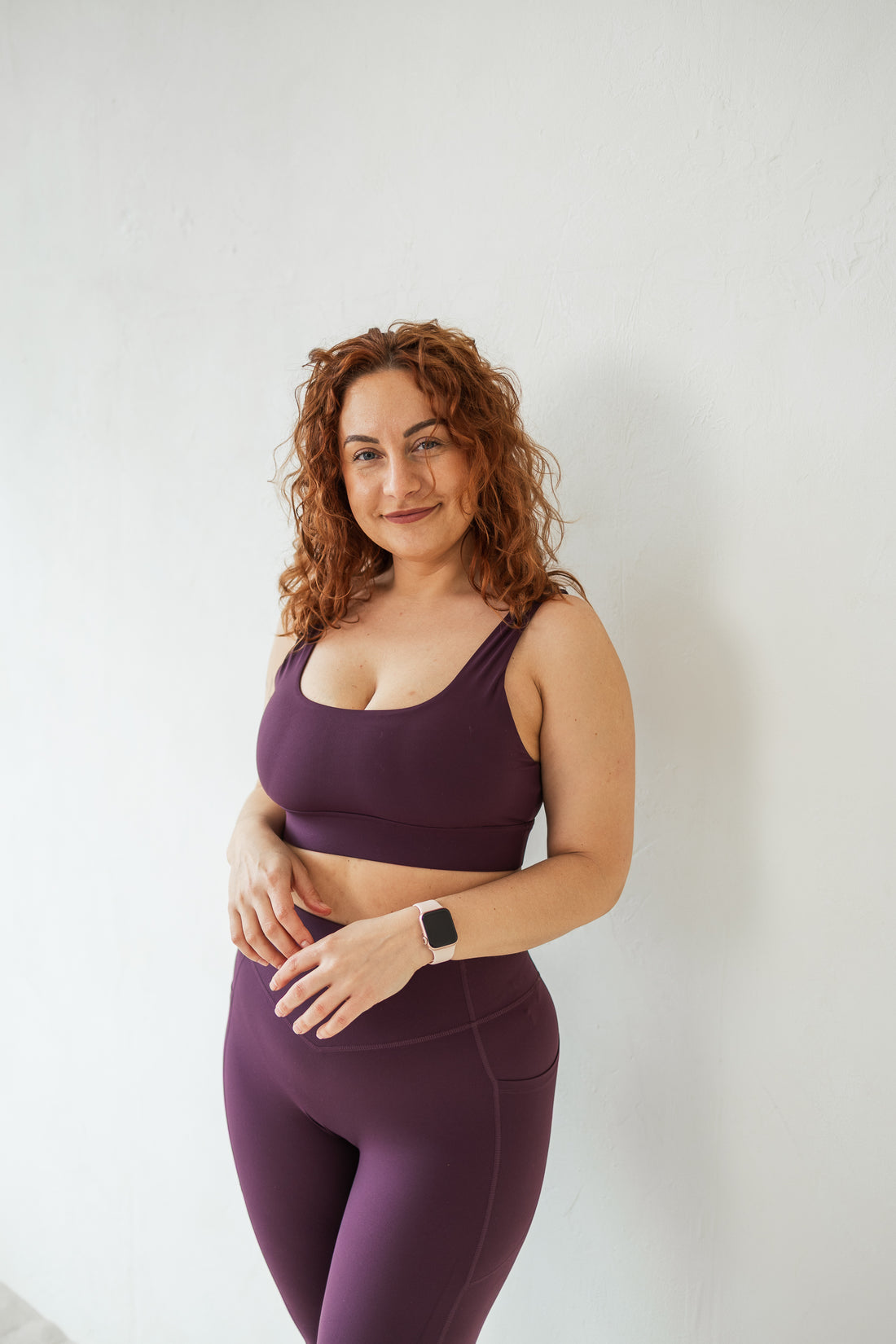 Compression Fit Dark Berry High Support Bra