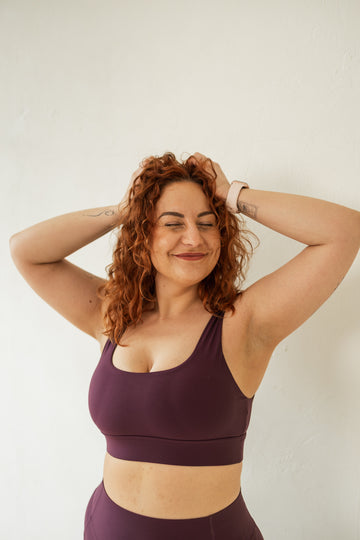 Compression Fit Dark Berry High Support Bra